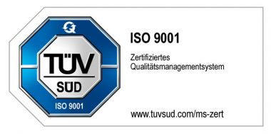 Wir sind unter anderem nach ISO 9001 qualifiziert